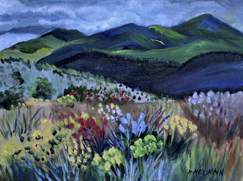 High Desert Series: Spring, Framed Acrylic 14" X !8", $225